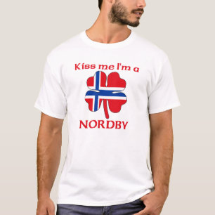 Persoonlijke Noorse kus Ik ben Nordby T-shirt