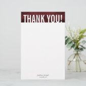 PERSOONLIJKE NOTITIE gewoon vet blok donkerrood wi Briefpapier (Staand voorkant)