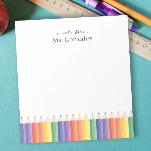 Persoonlijke notitie van Rainbow Teacher Notitiebl Notitieblok