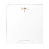 Persoonlijke Notitieblokken Waterverf Rode Libel (Voorkant)