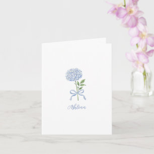 Persoonlijke Notitiekaart Blauwe Hortensia