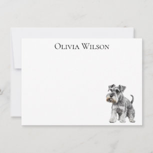 Persoonlijke notitiekaarten met miniatuur schnauze notitiekaartje