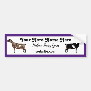 Persoonlijke Nubian Dairy Goat Bumpersticker