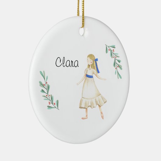 Persoonlijke Nutcracker Clara Keepomwille Keramisch Ornament (Rechts)