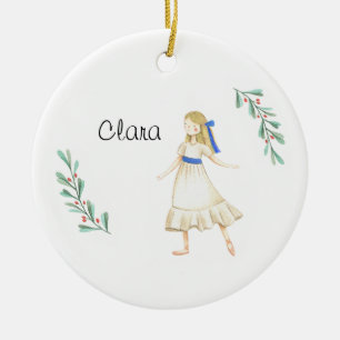 Persoonlijke Nutcracker Clara Keepomwille Keramisch Ornament