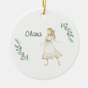 Persoonlijke Nutcracker Clara Keepomwille Keramisch Ornament