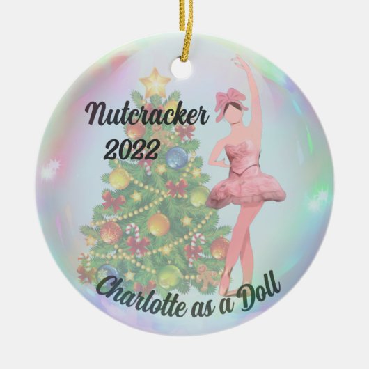 Persoonlijke Nutcracker Ornament - Ballerina Doll (Voorkant)