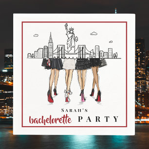 Persoonlijke NYC Bachelorette Skyline Mode Servet