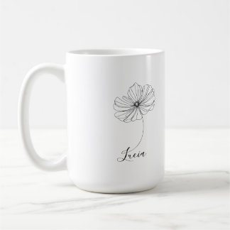 Persoonlijke October Cosmos Geboortebloem Cadeau Koffiemok