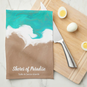 Persoonlijke Oever van het Paradijsstrand Theedoek