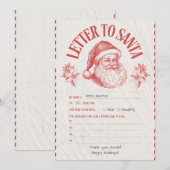 Persoonlijke officiële brief van de Noordpool van  Kaart (Voorkant / Achterkant)