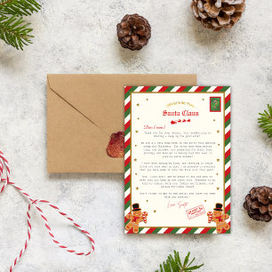 Persoonlijke officiële brief van Kerstman Nice Lis Kaart