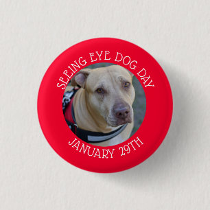 Persoonlijke ogen Ooghond Dag Januari 29 Button