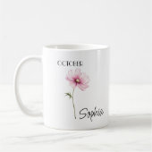 Persoonlijke Oktober Bloem Koffiemok (Links)