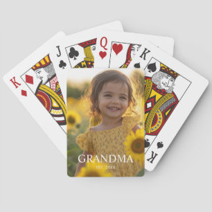 Persoonlijke oma-foto pokerkaarten