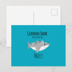 Persoonlijke Oma Haai Doo Doo Doo Briefkaart