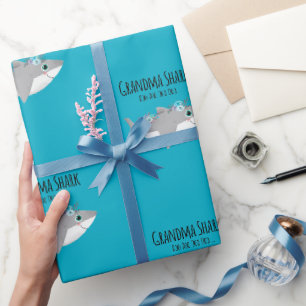 Persoonlijke oma haai Doo Doo Doo Cadeaupapier