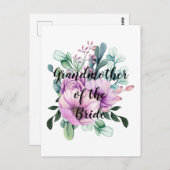 Persoonlijke 'Oma van de Bruid' BEGROTING Briefkaart (Voorkant / Achterkant)