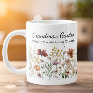 Persoonlijke Oma's Mooie Wilde Bloementuin Extra Grote Beker