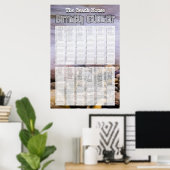 Persoonlijke oneindige strand verjaardagskalender poster (Thuiskantoor)