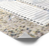 Persoonlijke oneindige strand verjaardagskalender poster (Hoek)