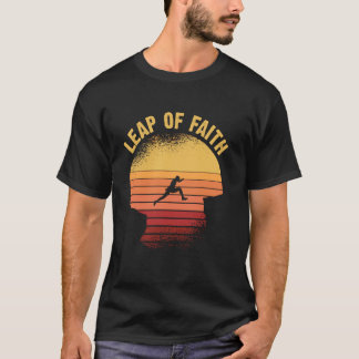 Persoonlijke ontwikkeling Mindset retro Leap of Fa T-shirt
