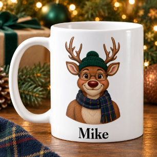 Persoonlijke Oom Kerstmug Cute Rendier Koffiemok