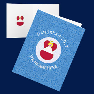 Persoonlijke Oostenrijkse Engel Hanukkah Vlag Kaart