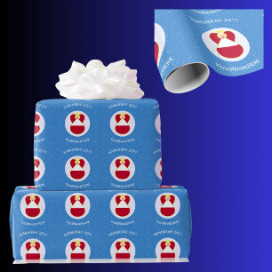 Persoonlijke Oostenrijkse Vlag Hanukkah Engel Cadeaupapier