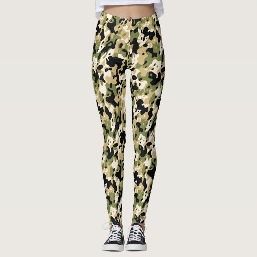 Persoonlijke op maat gemaakte all-over-print leggi leggings (Voorkant)