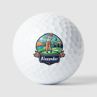 Persoonlijke op maat gemaakte bewerkbare naam logo golfballen