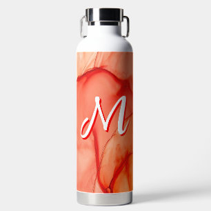 Persoonlijke op maat gemaakte monogram geïsoleerd waterfles