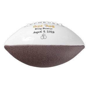 Persoonlijke op maat gemaakte ringdrager, huwelijk american football