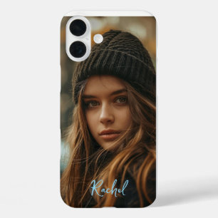 Persoonlijke op maat gemaakte telefoonhoes met fot iPhone 16 plus hoesje