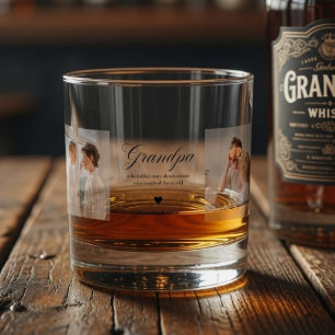 Persoonlijke opa aangepaste foto whisky glas