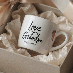 Persoonlijke opa-foto Aangepast cadeau van kinde Espresso Kop
