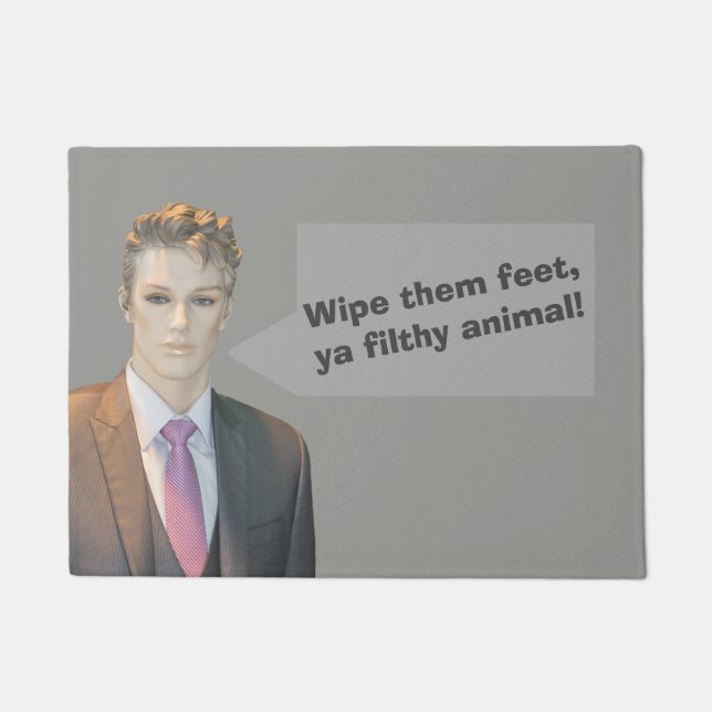 Persoonlijke opening - voeg Tekst toe - (de Kleur  Deurmat (Voorkant)