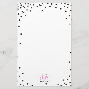 PERSOONLIJKE OPMERKING Leuke leuke polka dot confe Briefpapier