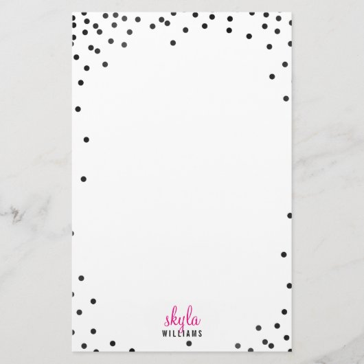 PERSOONLIJKE OPMERKING Leuke leuke polka dot confe Briefpapier (Voorkant)