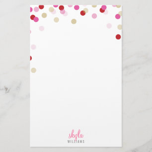 PERSOONLIJKE OPMERKING schattige heldere confetti Briefpapier