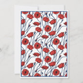 Persoonlijke oppy Floral Wedding Kaart (Achterkant)