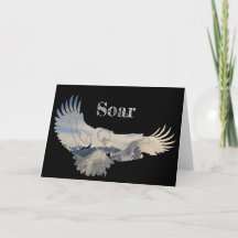 Persoonlijke opstijgende adelaar Hartelijk dank