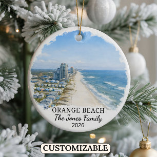 Persoonlijke Orange Beach Versiering, Op Maat Gema Keramisch Ornament