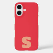 Persoonlijke oranje initiële iPhone / iPad hoes (Achterkant)
