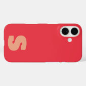 Persoonlijke oranje initiële iPhone / iPad hoes (Achterkant (horizontaal))