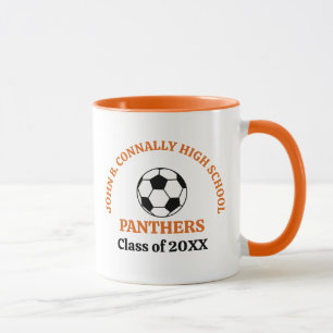 Persoonlijke Oranje Voetbalspeler Team Mok
