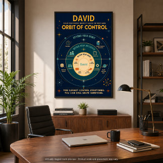 Persoonlijke Orbit van Controle MCM Stijl Kunstpri Poster
