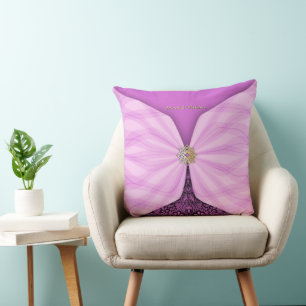 Persoonlijke Orchidee Roze Textiele Illusie Kussen