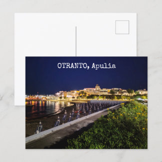 Persoonlijke Otranto 's nachts, Apulië, Italië Briefkaart