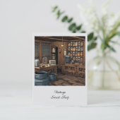 Persoonlijke Oude Zoetwarenwinkel Algemene Winkel  Briefkaart (Staand voorkant)